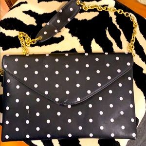 J. Crew polka dot faux leather vegan shoulder bag